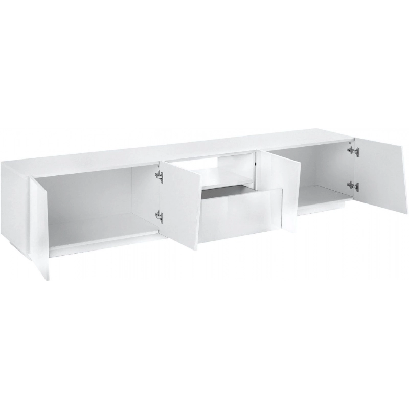 Mobile Porta TV Vega 220 – 4 ante/1 cassetto – Bianco Lucido