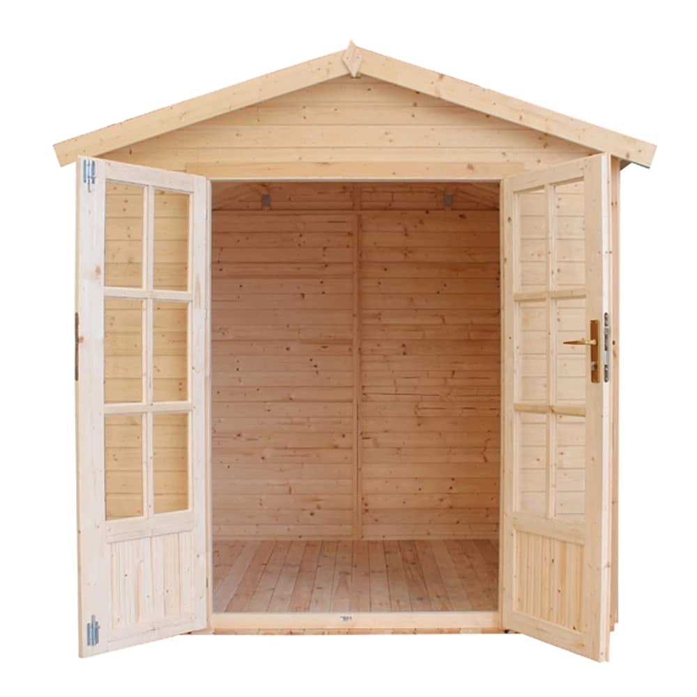 Ufficio in legno da giardino - W233xD222xH233cm - con tegole bituminose - TIMBELA M351FB+H351FBRED