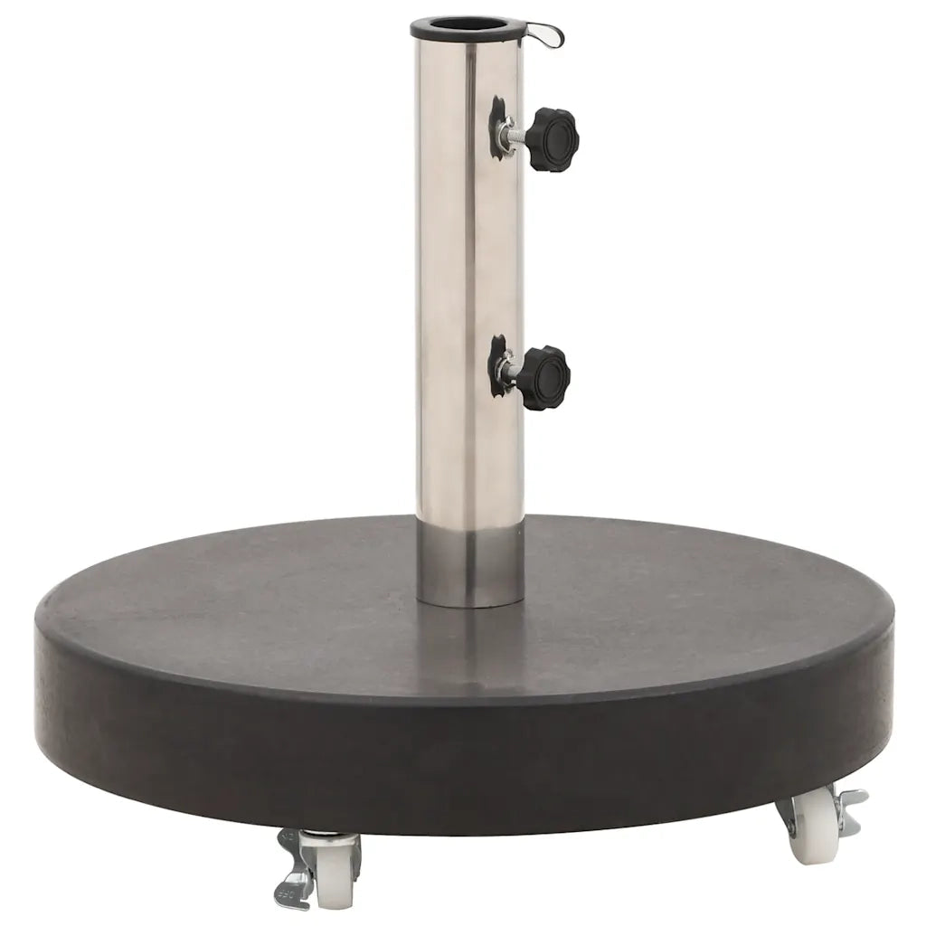 Base per ombrellone-Supporto per ombrellone in Granito 30 kg Circolare Nera