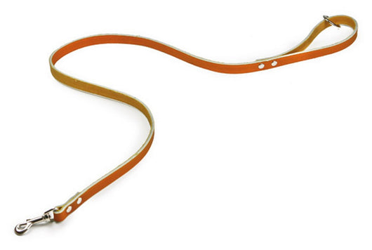 guinzaglio in cuoio di bufalo cm. 110x1,5 col. arancione cod:ferx.vit30864