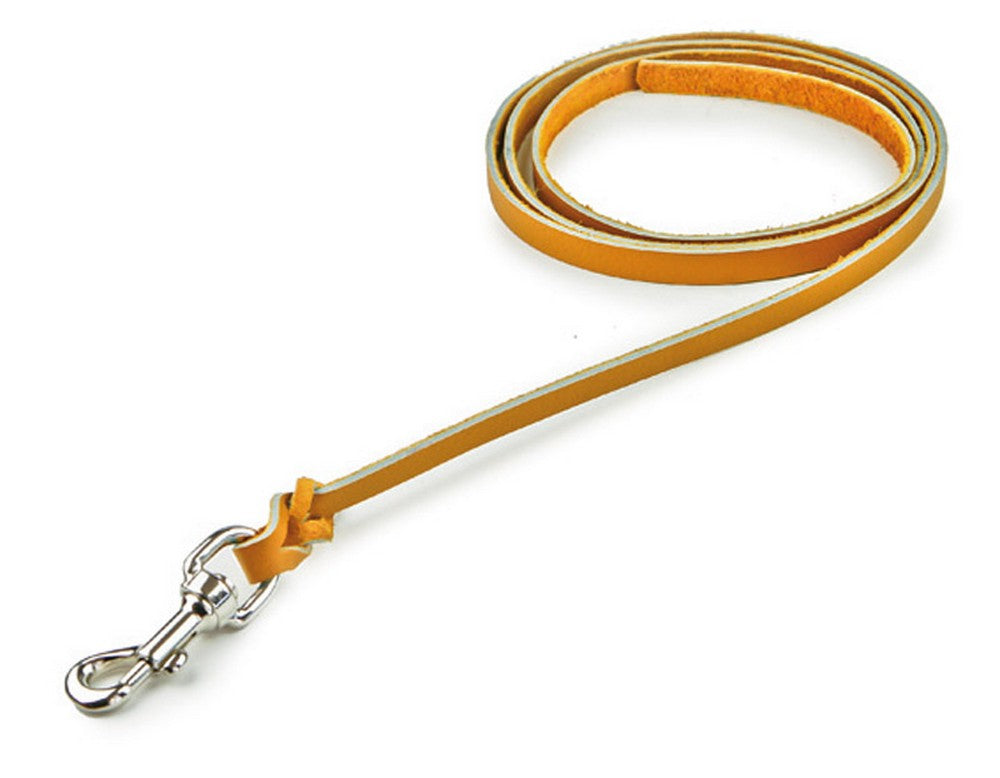 guinzaglio in cuoio di bufalo cm. 200x1,3 col. arancione cod:ferx.vit30989