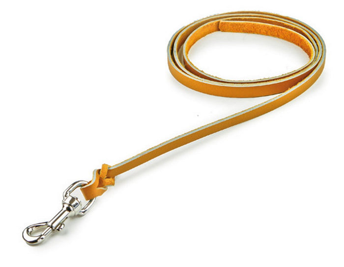 guinzaglio in cuoio di bufalo cm. 200x1,3 col. arancione cod:ferx.vit30989