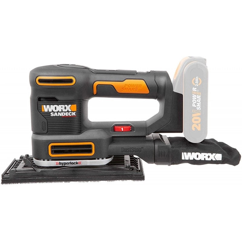 Levigatrice multifunzione WX820 20 Volt 5 in 1 con batteria 2Ah per finitura e dettagli - Worx