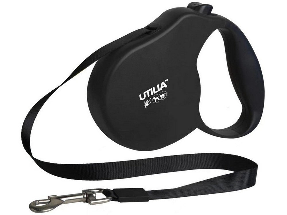 guinzaglio retrattile a nastro small mt. 4 per cani fino a kg. 11 col. nero cod:ferx.vit50237