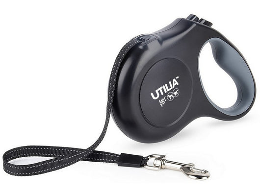 guinzaglio retrattile a nastro large mt. 5 per cani fino a kg. 50 col. nero cod:ferx.vit50239