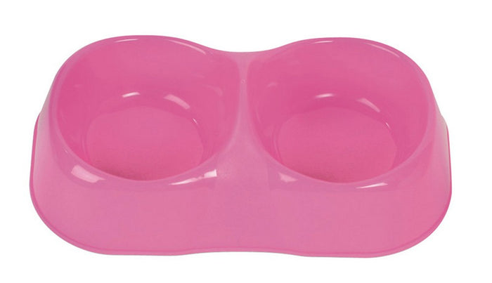 ciotola doppia per cani e gatti maya double cm. 26x15x8 h - mis. m cod:ferx.vit31385