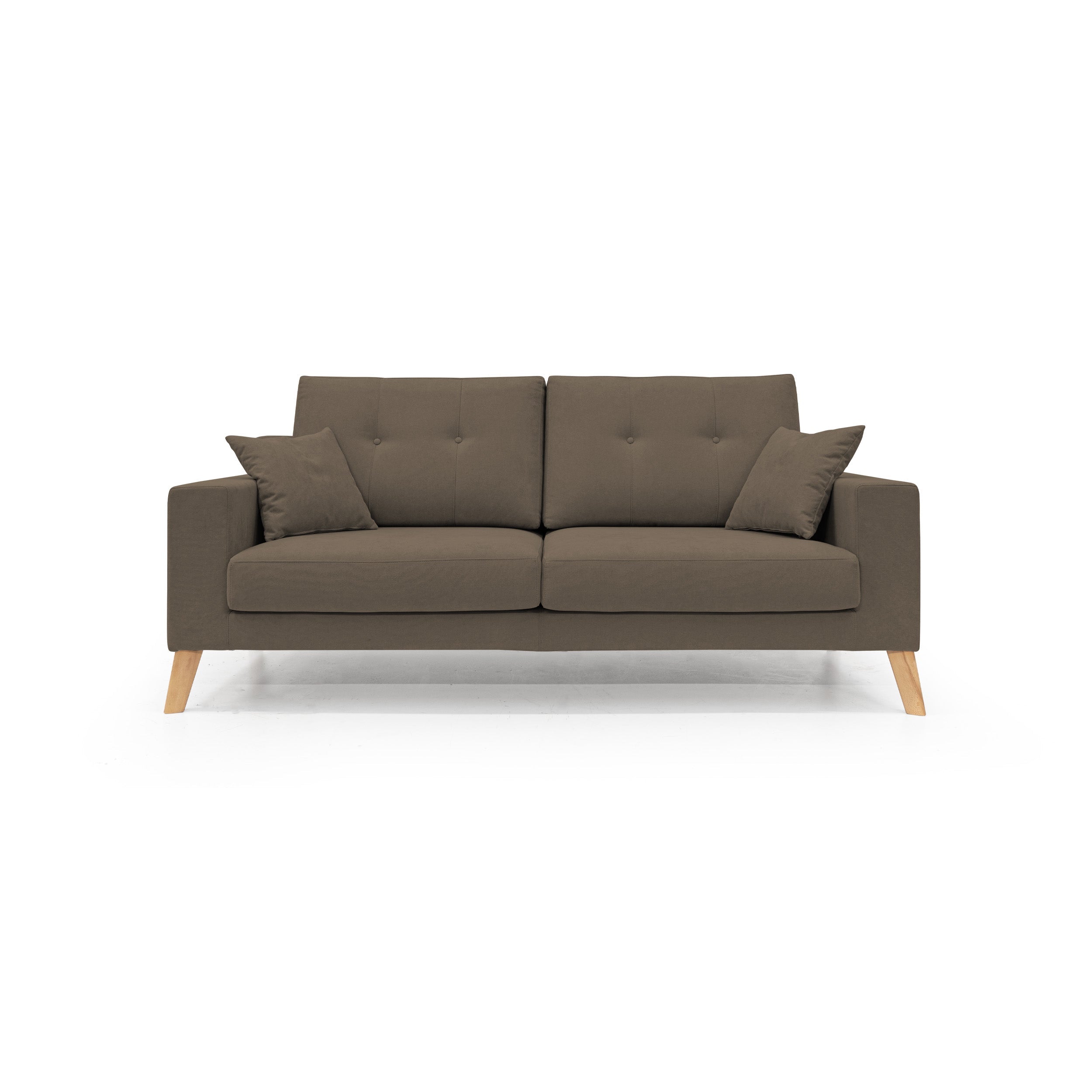 Danish Divano moderno in tessuto morbido impermeabile T02 186 cm marrone