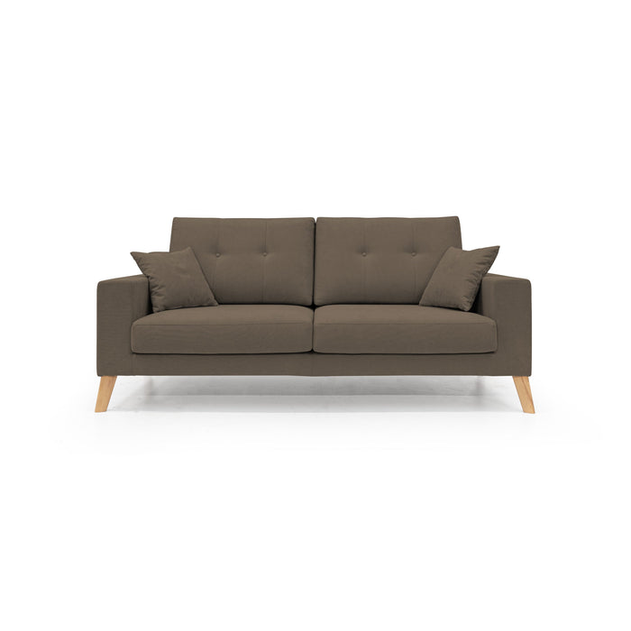 Danish Divano moderno in tessuto morbido impermeabile T02 186 cm marrone