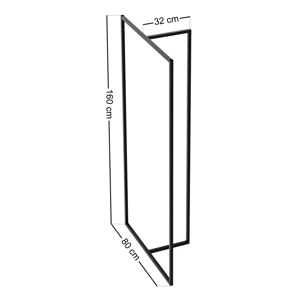 Appendiabiti appendiabiti appendiabiti armadio aperto acciaio 160 x 80 x 32 cm nero 03_0010286