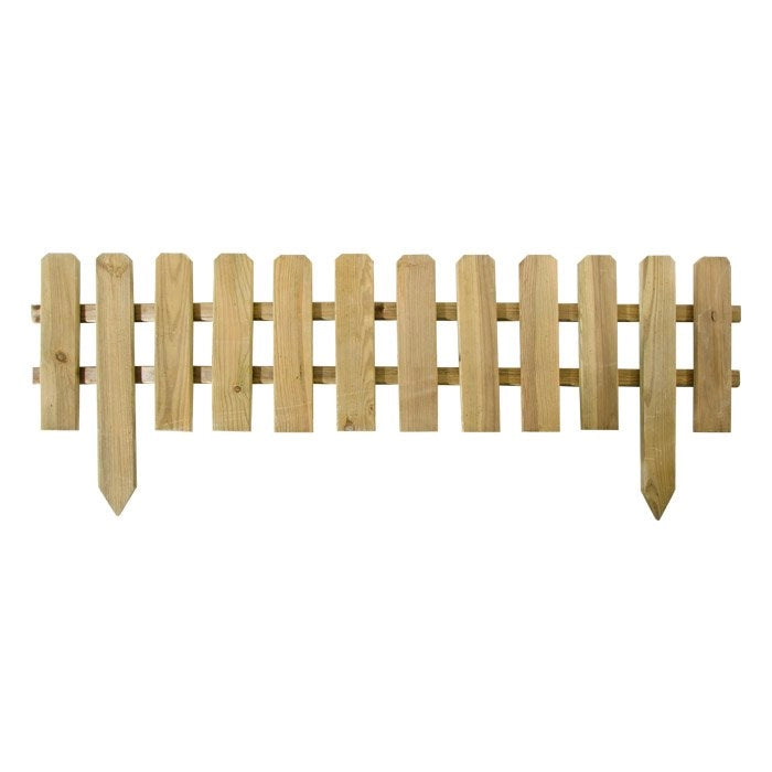 Recinzione da Giardino in Legno a Listelli Dritti Staccionata Basse Verdelook