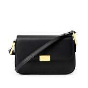 Borsa a tracolla da donna in vera pelle nera