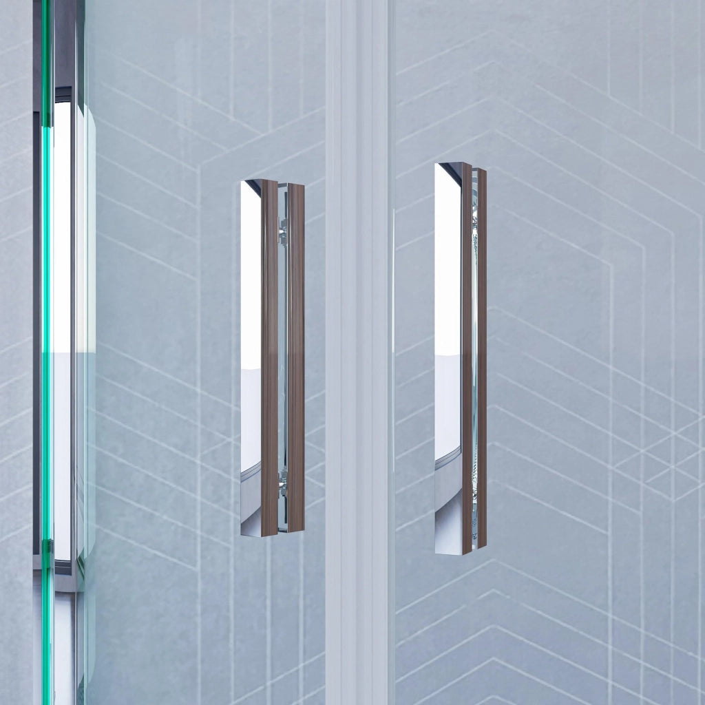 Box Doccia Semicircolare 90x90 cm 2 Ante Scorrevoli in Cristallo Trasparente 6mm H195 Bonussi Lucy