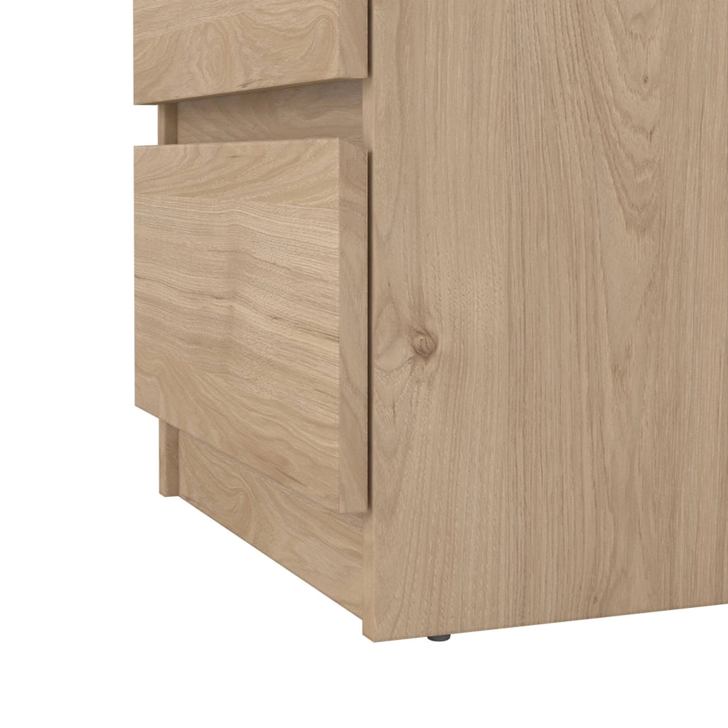 Cassettiera Accudino, Settimino multiuso, Comò camera da letto, Mobile con cassetti, 50x40 h70 cm, Rovere