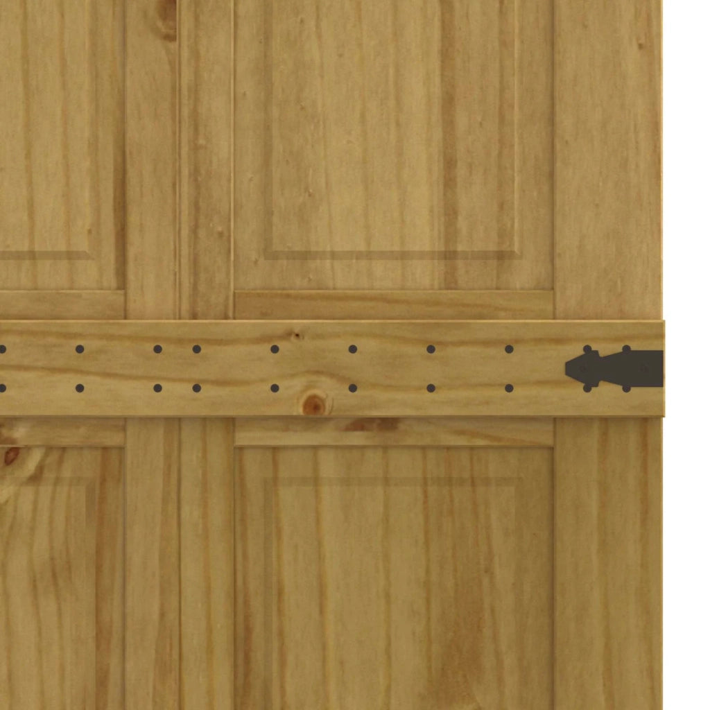 Porta del fienile Corona Marrone Miele 80 x 210 cm