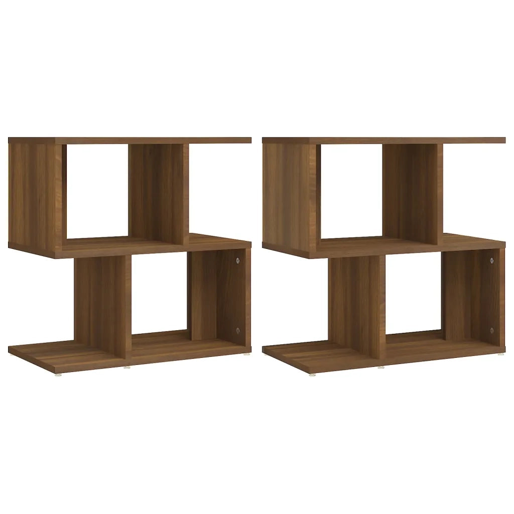 Comodini Rovere Marrone 2 pz 50x30x51,5 cm in Legno Multistrato 815833