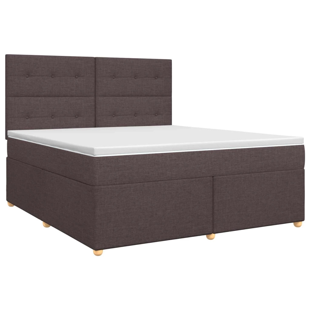 Letto box spring con materasso Marrone Scuro 180 x 200 cm 3453945