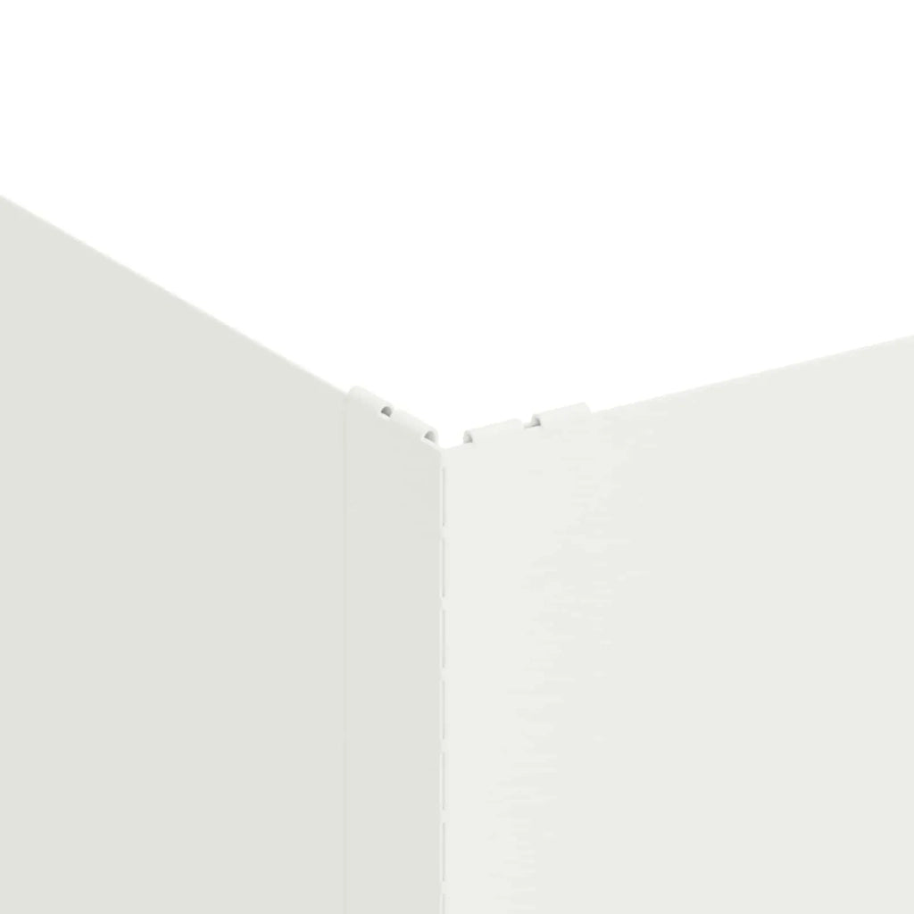 Bordura per Prato 4 pz 100 x 100 x 35 cm Acciaio Bianco 8008976
