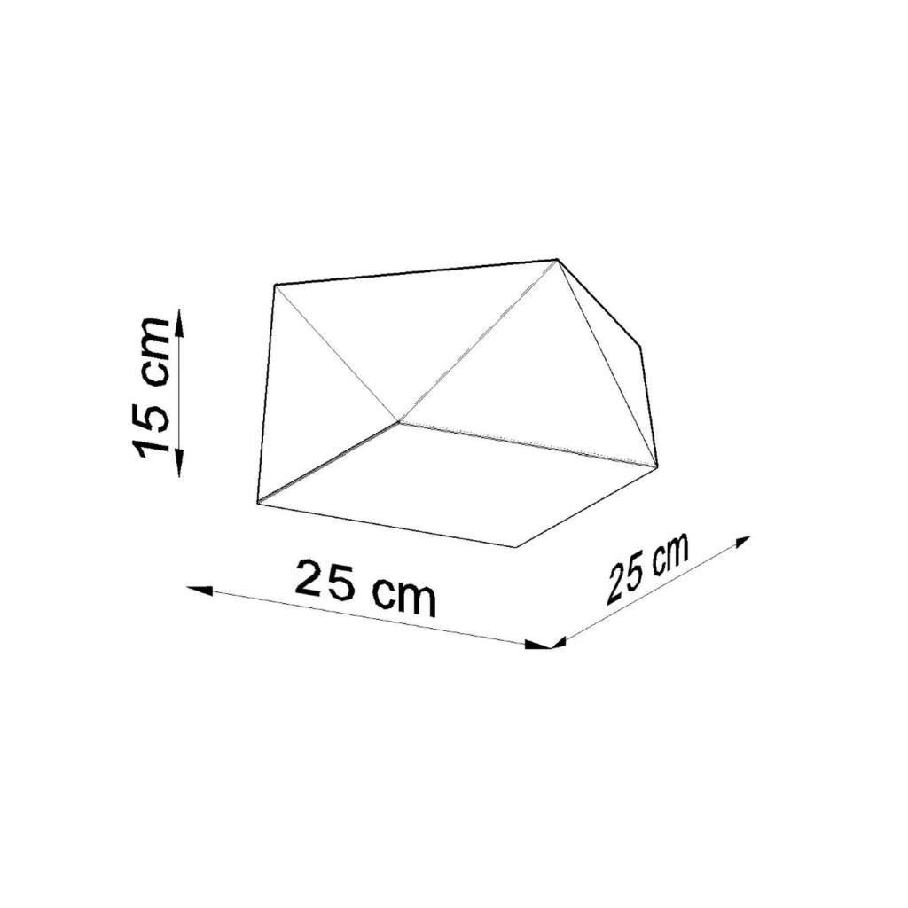 Plafoniera TRIGON 25 argento effetto paillettes Pure Lume
