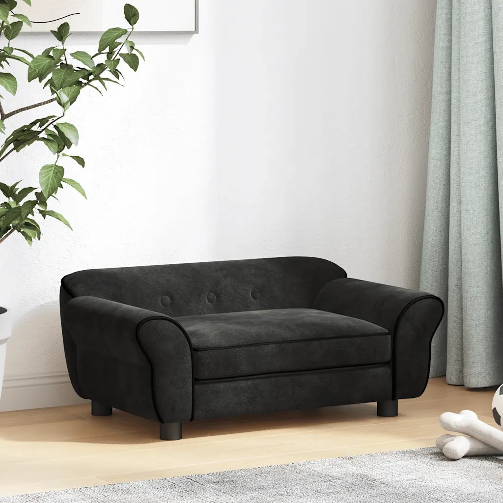 Divano per Cani Nero 72x45x30 cm in Peluche CFW7627938