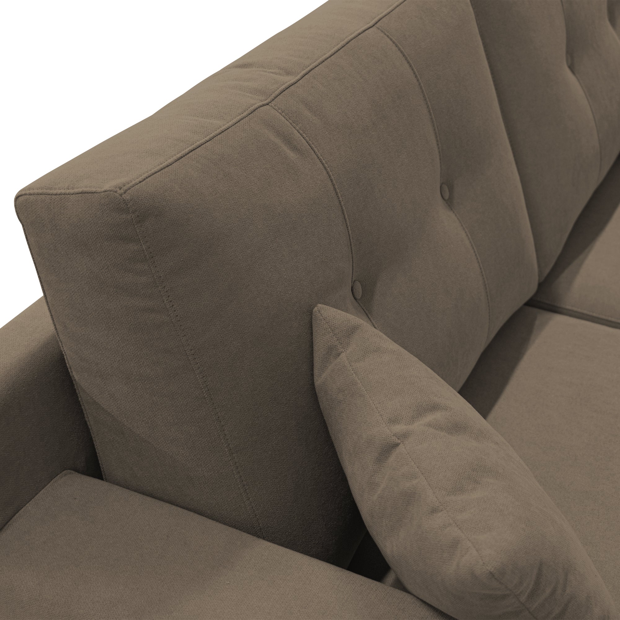 Danish Divano moderno in tessuto morbido impermeabile T02 186 cm marrone