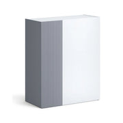 Mobile Portascarpe Caresan, Scarpiera 20 Paia Made in Italy, 87x34x115h cm Bianco Lucido