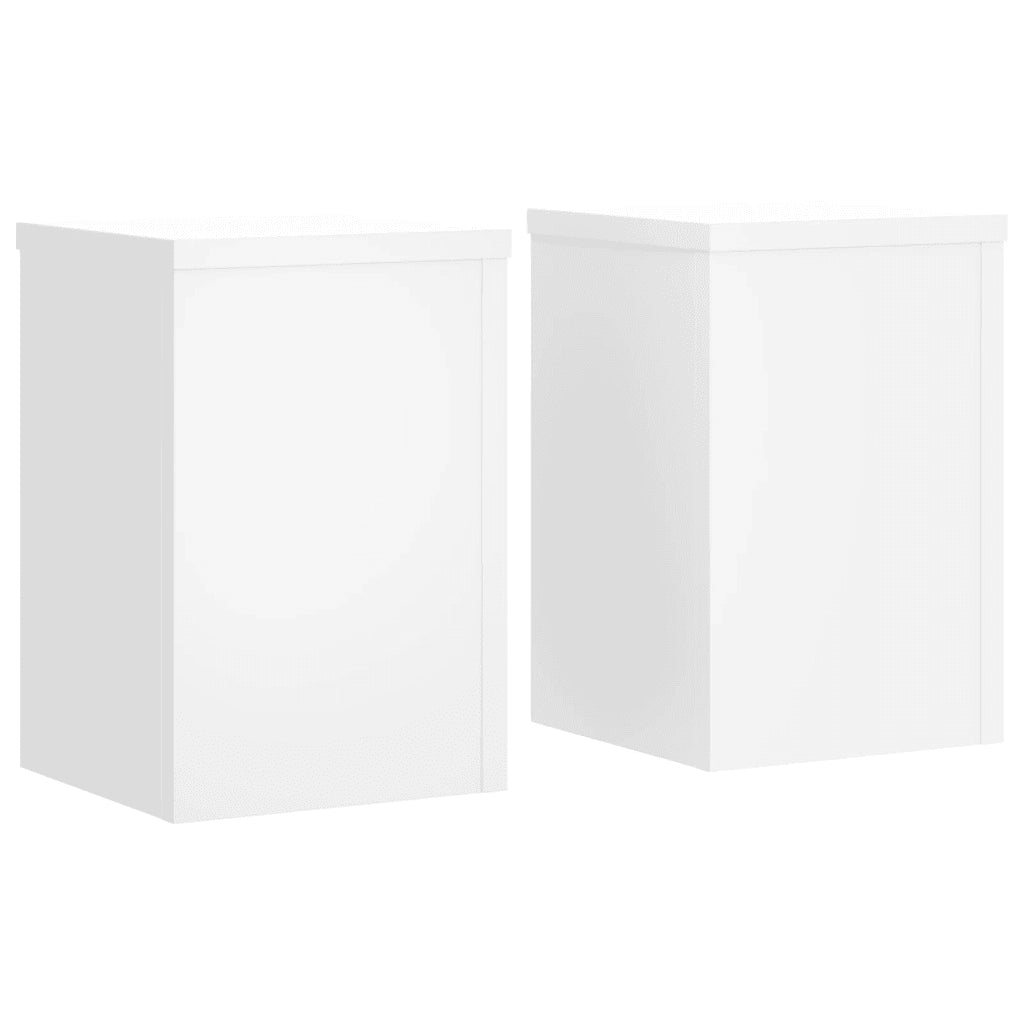 Supporti per Piante 2 pz Bianchi 25x25x35 cm Legno Multistrato 852906
