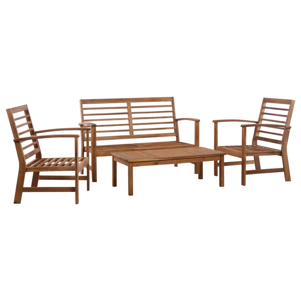 Set di mobili da giardino mobili da esterno set da 4 pezzi legno massello di acacia 02_0016220