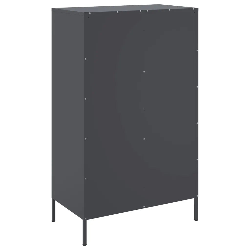 Credenza | Madia | Buffet da pranzo | Armadio da pranzo Antracite 68x39x113 cm in Acciaio
