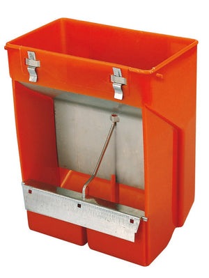 mangiatoia tramoggia per conigli a 2 scomparti senza coperchio cm. 23x13x26 h cod:ferx.vit30815