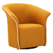 Poltroncina Toamas, Poltrona Base Girevole, 84x66x80h cm Giallo Senape