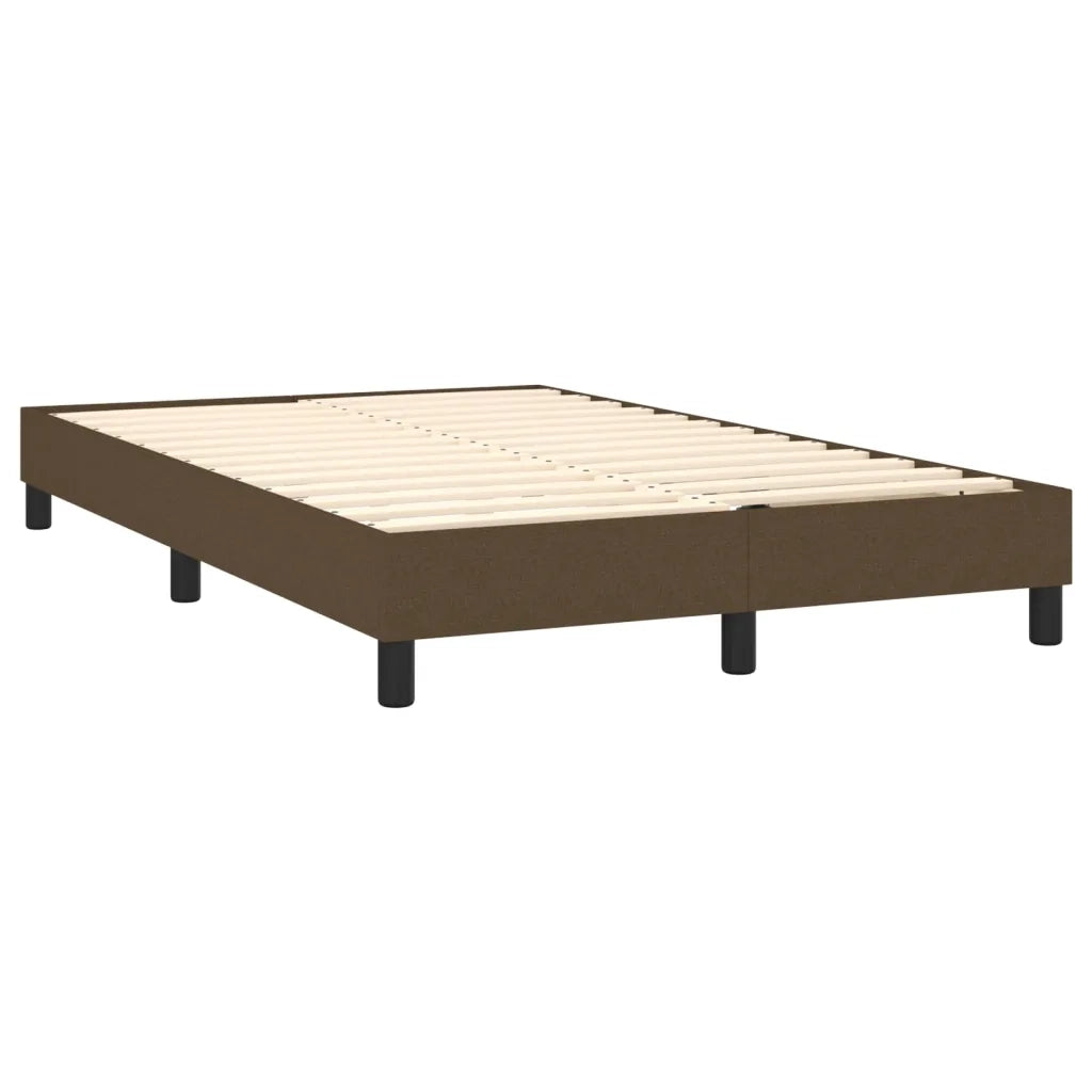 Giroletto a Molle con Materasso Marrone Scuro 120x200cm Tessuto 3140044
