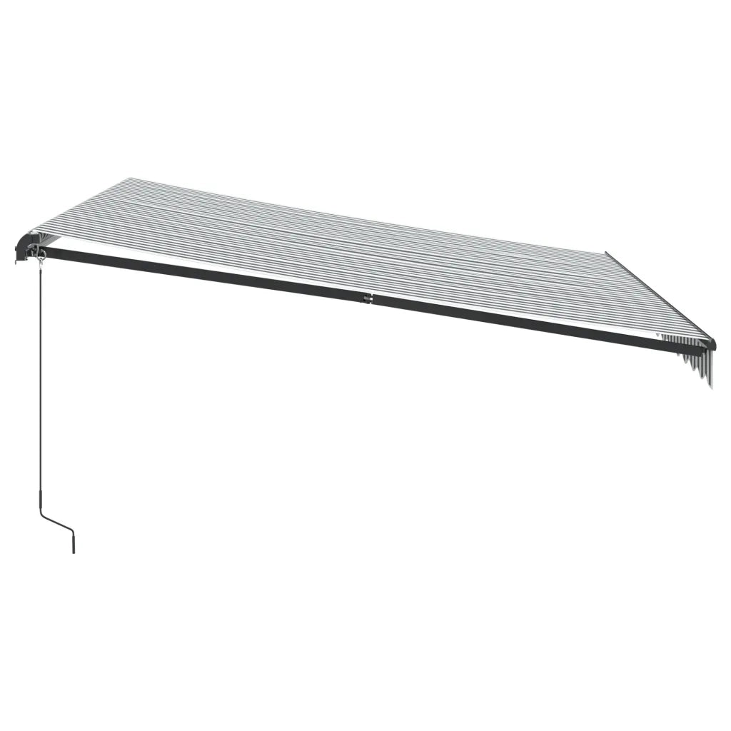 Tenda Retrattile Manuale con LED Antracite e Bianco 400x350 cm 3215809