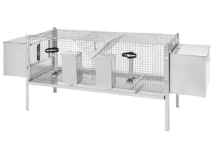 gabbia doppia per conigli con fondo a rete cm. 120x50x65 h cod:ferx.vit50457