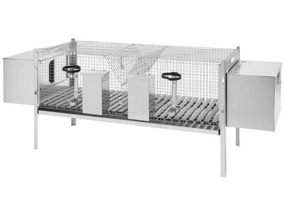 gabbia doppia per conigli con fondo in plastica cm. 120x50x65 h cod:ferx.vit50458