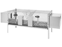 gabbia doppia per conigli con fondo in plastica cm. 120x50x65 h cod:ferx.vit50458