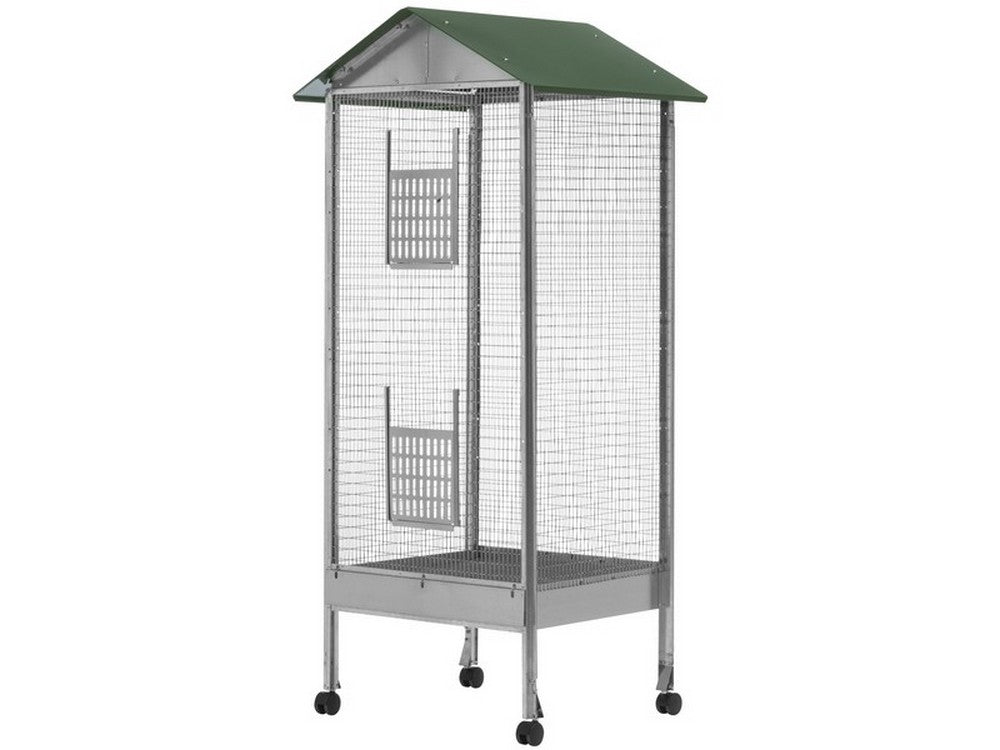 voliera a casetta rettangolare a 1 piano cm. 60x50x170 h cod:ferx.vit50462