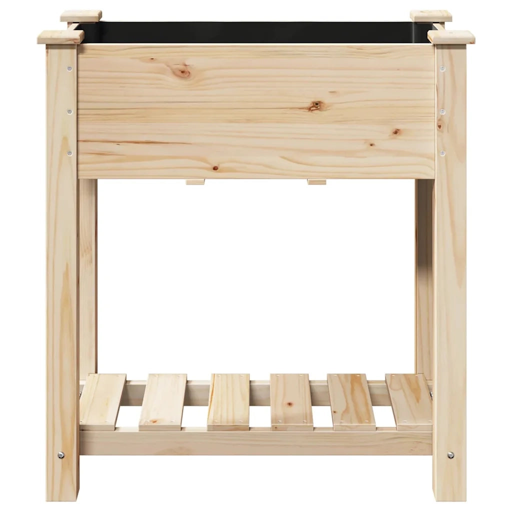Fioriere | Cassetta per fiori | Vaso da giardino con lo scaffale Beige 71 x 37 x 76,5 cm