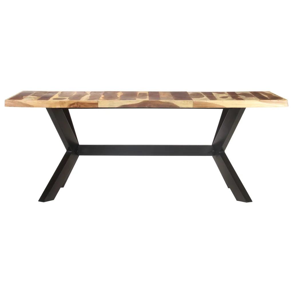 Tavolo da Pranzo 200x100x75cm Legno Massello con Finitura Ambra 321549