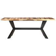 Tavolo da Pranzo 200x100x75cm Legno Massello con Finitura Ambra 321549