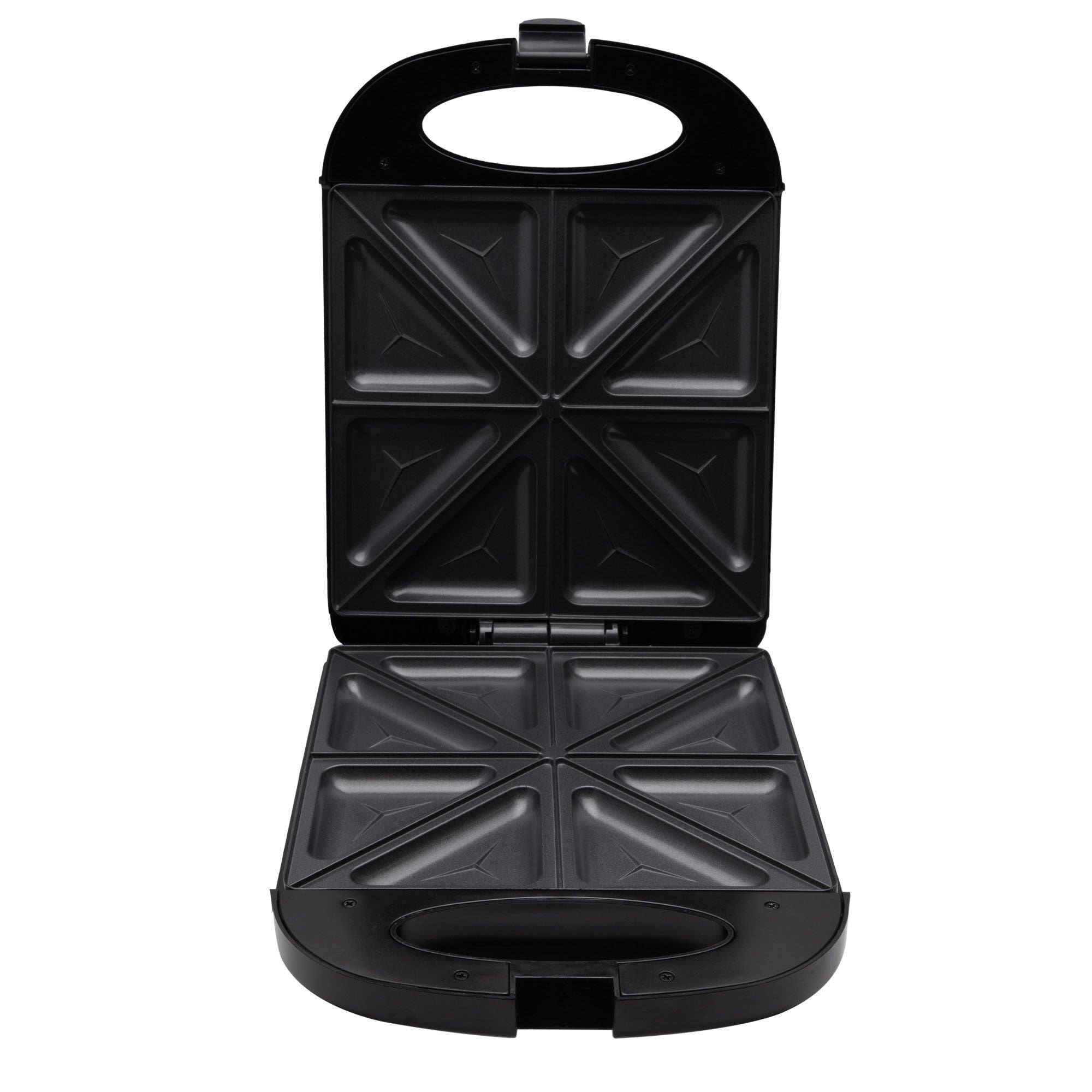 SOGO Sandwich Maker 4 Fette 1200W, Piatti Triangolari Antiaderenti, Design Moderno, Termoregolazione Automatica, Sicurezza e Piedini Antiscivolo