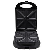 SOGO Sandwich Maker 4 Fette 1200W, Piatti Triangolari Antiaderenti, Design Moderno, Termoregolazione Automatica, Sicurezza e Piedini Antiscivolo