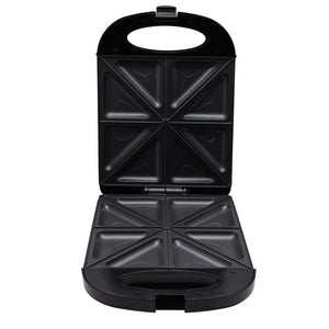 SOGO Sandwich Maker 4 Fette 1200W, Piatti Triangolari Antiaderenti, Design Moderno, Termoregolazione Automatica, Sicurezza e Piedini Antiscivolo