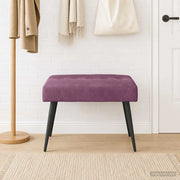 Panchina con bottoni imbottiti Viola 60 x 40 x 45 cm Velluto 42038514