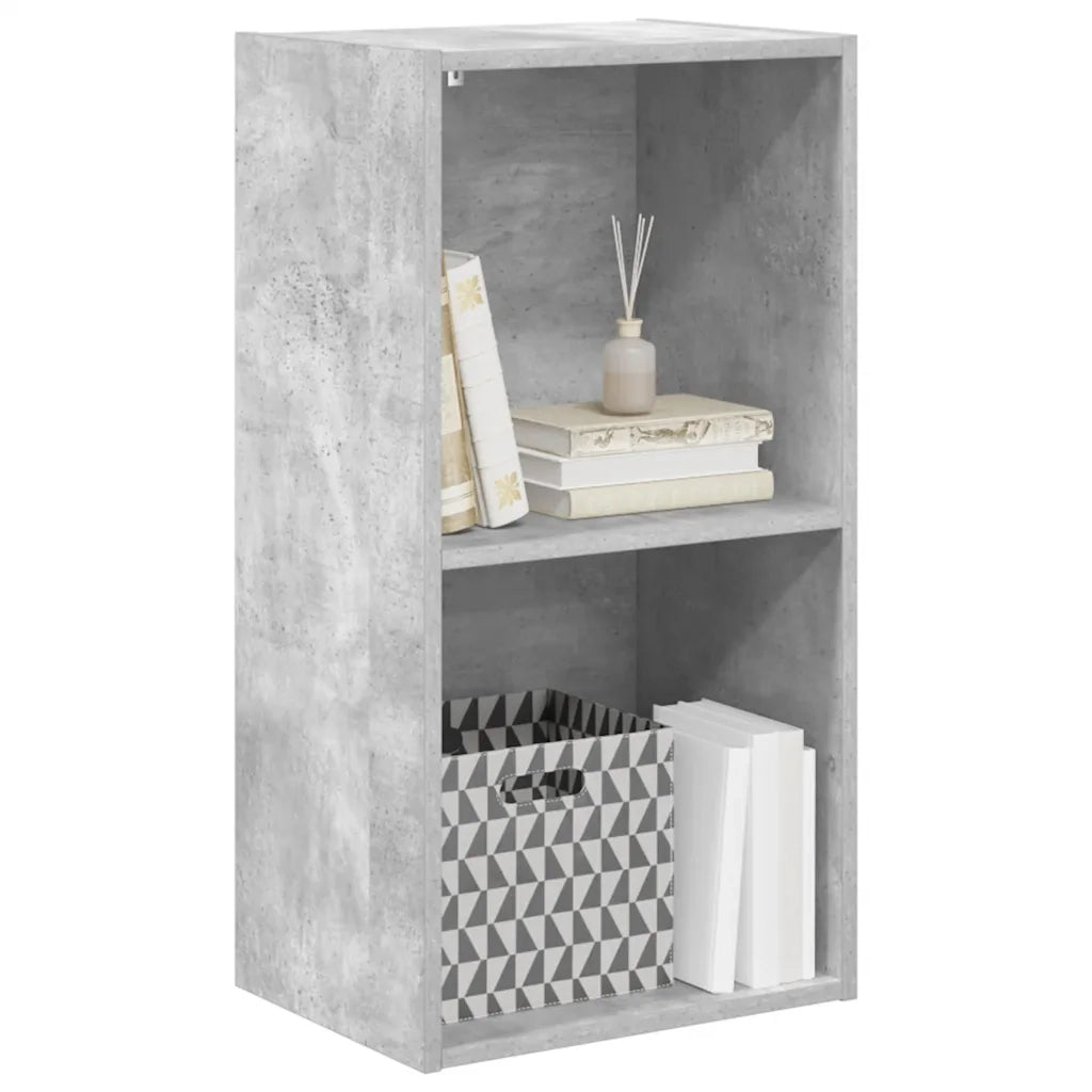 Libreria 5 Ripiani Grigio Cemento 40x30x76,5 Legno Multistrato