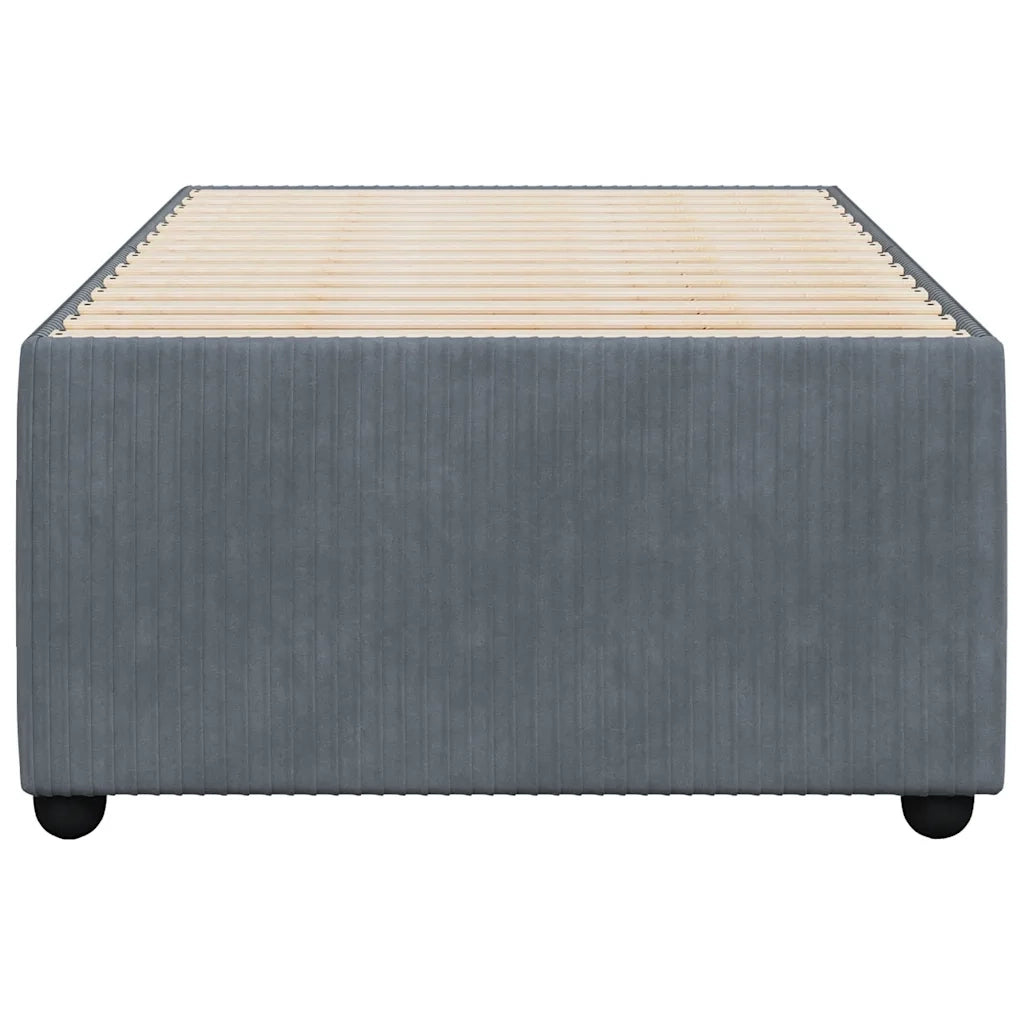 Giroletto senza Materasso Grigio Scuro 80x200 cm Velluto 3284971