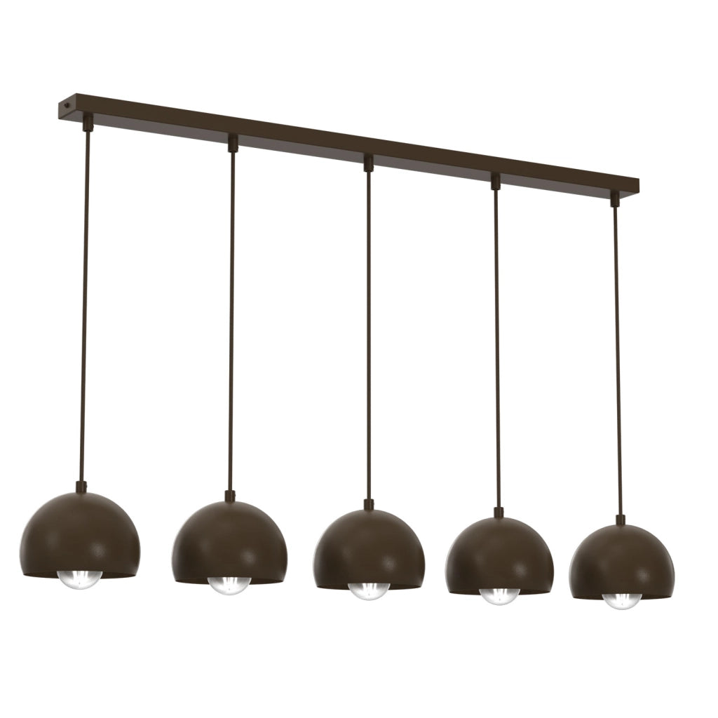 Lampada a sospensione Sool 5xE27 bronzo acciaio Luminex