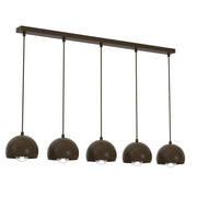 Lampada a sospensione Sool 5xE27 bronzo acciaio Luminex