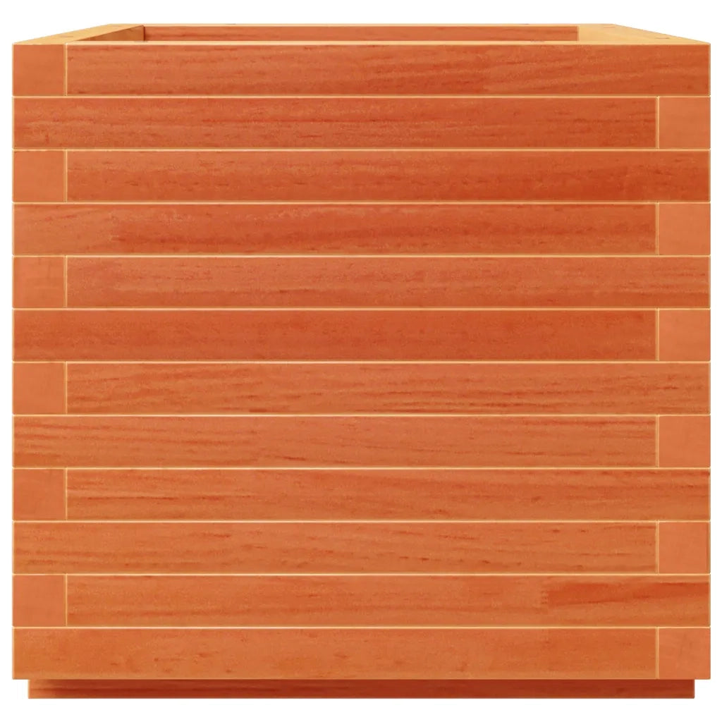 Fioriera Giardino Marrone Cera 50x50x49,5cm Legno Massello Pino