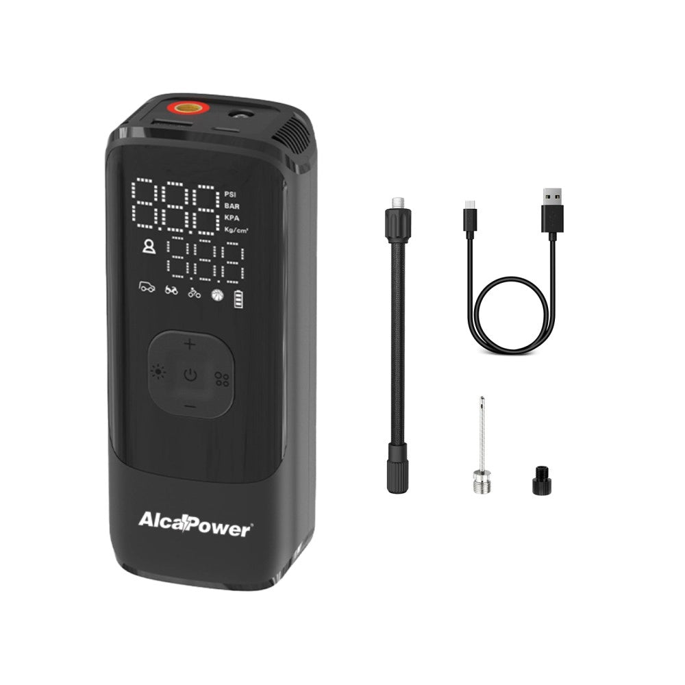 Mini Compressore portatile Auto e Bici 150 PSI 3 in 1 - Compressore, PowerBank e Torcia