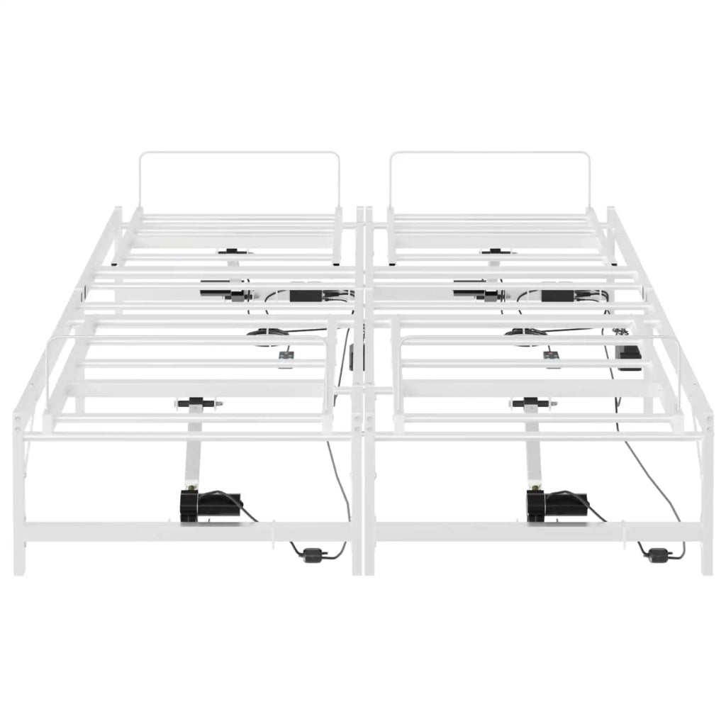 Telaio Letto Elettrico Regolabile Bianco 140 x 200 cm Acciaio 3438632